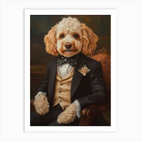 Dapper Cavapoo Gentleman Art Print