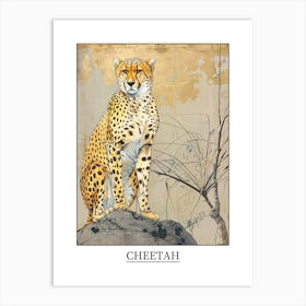 Cheetah Precisionist Illustration 1 Poster Art Print