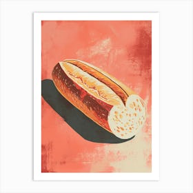 Rustic Bread Brushstrokes Art Print