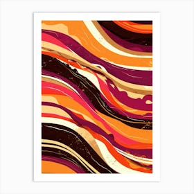 Abstract Wavy Pattern Art Print