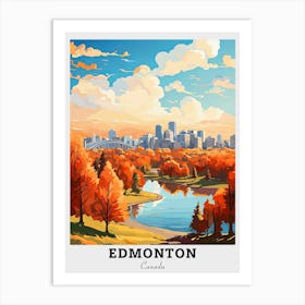 Edmonton Cityscape Travel Art Print