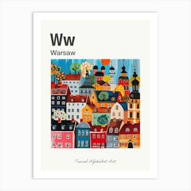 Kids Travel Alphabet  Warsaw 3 Art Print