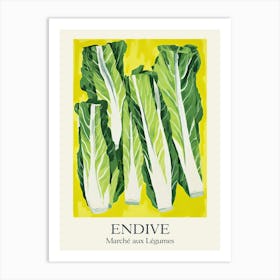 Marche Aux Legumes Endive Summer Illustration 2 Art Print