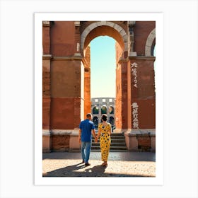 Engagement Session In Italy Art Print