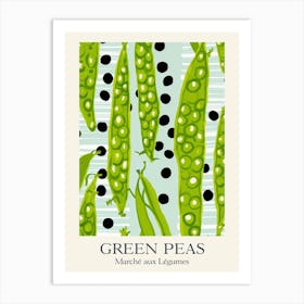Marche Aux Legumes Green Peas Summer Illustration 4 Art Print