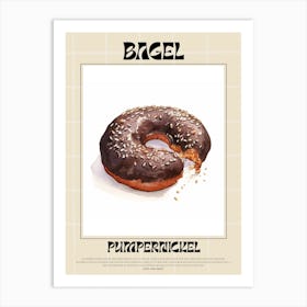 Pumpernickel Bagel 1 Art Print