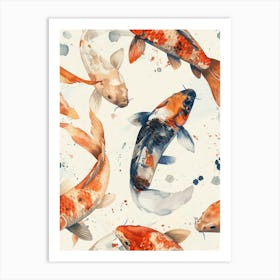 Watercolor Koi 25 Art Print