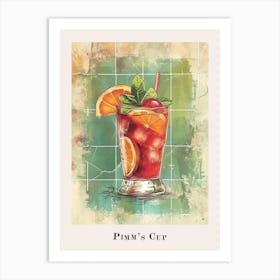 Pimm S Cup Tile Poster 7 Art Print