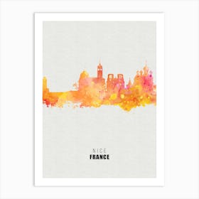 Nice France City watercolor Art Print