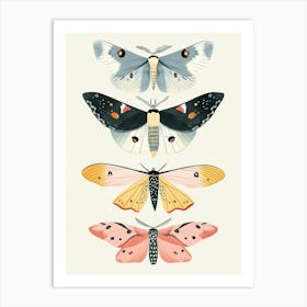 Colourful Insect Illustration Moth 28 Art Print