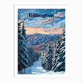 Killington Vermont Green Mountains Travel Art Art Print