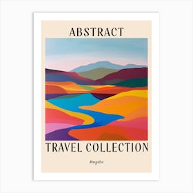 Abstract Travel Collection Poster Mongolia 3 Art Print