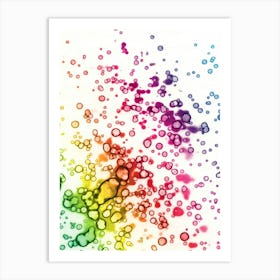 Watercolor Abstraction Colorful Rainbow 1 Art Print