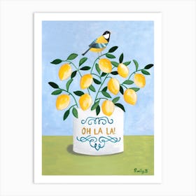 Bird And Lemons Art Print