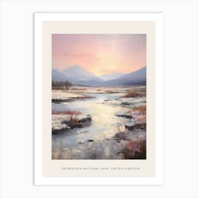 Dreamy Winter Painting Poster Snowdonia National Park United Kingdom 2 Art Print