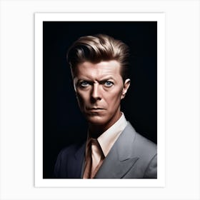 Color Photograph Of David Bowie 3 Art Print