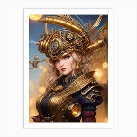 Steampunk Girl Art Print