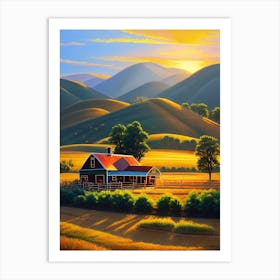 Barn In The Countryside 2 Art Print