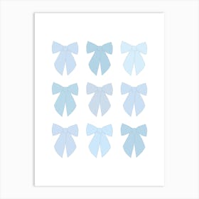 Blue Bows Art Print