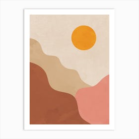 Mountain Simple Geometric Nordic Art Print