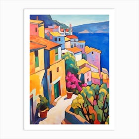 Cinque Terre Italy 4 Fauvist Painting Art Print