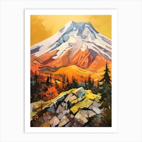 Mount Rainier Usa 2 Mountain Painting Art Print