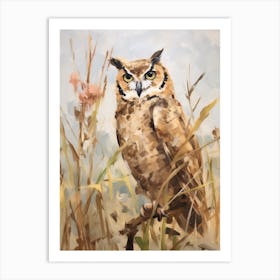Bird Painting Great Horned Owl 4 Art Print