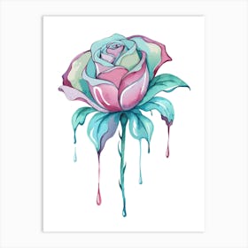 Watercolor Rose Art Print