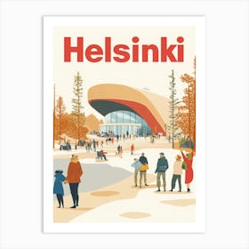 Aihrgdesign A 1970s Inspired Travel Poster For Helsinki Depic 3d570e4c 7615 400d B631 37d38dd83950 0 Art Print