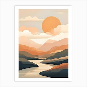 Sunset Landscape 2 Art Print