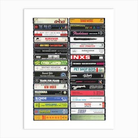 80s Singles 4x3 Art Print