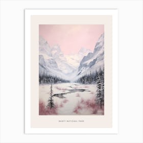 Dreamy Winter National Park Poster  Banff National Park Canada 2 Art Print