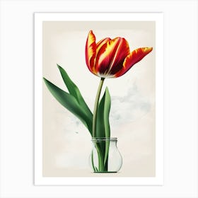 red tulip art print 1 Art Print