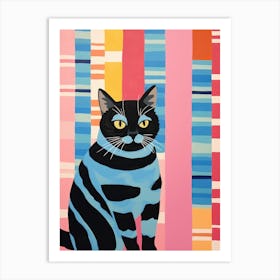 Striped Cat 1 Art Print