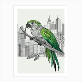 Rio Parrot In The City Art Print