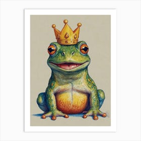 Frog King Art Print