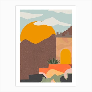 Desert House Terracota Art Print