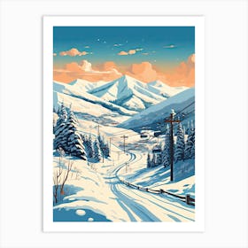 Park City Mountain Resort   Utah, Usa, Ski Resort Illustration 0 Simple Style Art Print