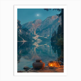 Twilight In The Mountains Art Print