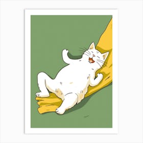 Cat On A Hammock Art Print