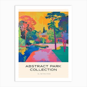 Abstract Park Collection Poster El Retiro Park Madrid Spain 3 Art Print