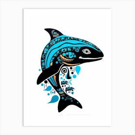 Orca Whale Pattern 6 Art Print