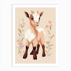 Baby Animal Illustration  Goat 4 Art Print