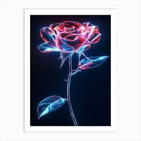 Abstract Rose Art Print