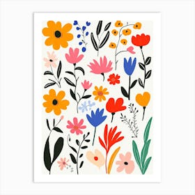 Watercolor Flowers 2 Art Print