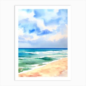 Playa Rincon, Dominican Republic Watercolour Art Print