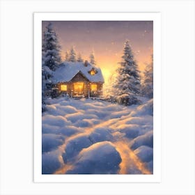 CHRISTMAS night 4 vector art Art Print