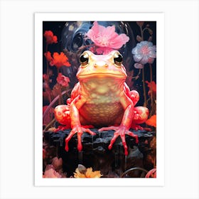 Frog In The Garden Art Print