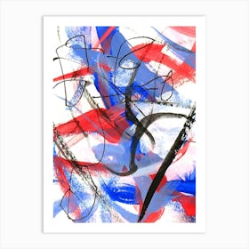 Active Democracy Series No. 4 Red White Blue Art Print