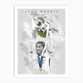 Luka Modric Graffiti Street art Art Print